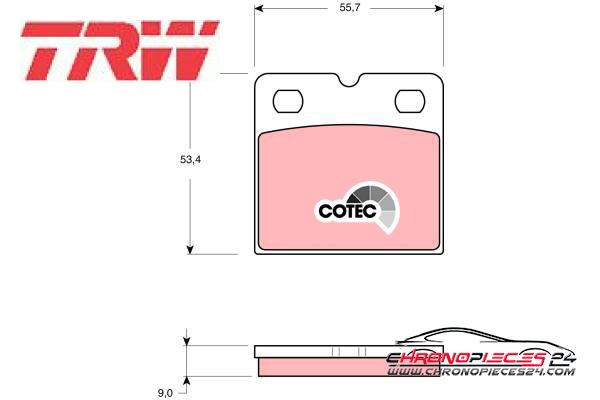 Achat de TRW GDB1641 Kit de plaquettes de frein, disque de frein de stationnement pas chères