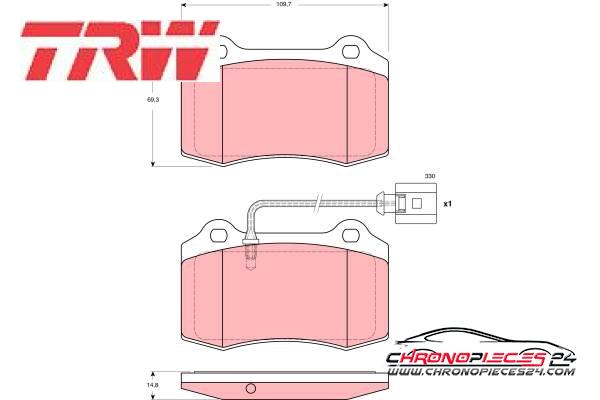 Achat de TRW GDB1644 Kit de plaquettes de frein, frein à disque pas chères