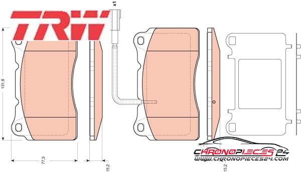 Achat de TRW GDB1645 Kit de plaquettes de frein, frein à disque pas chères