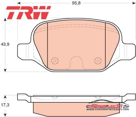 Achat de TRW GDB1646 Kit de plaquettes de frein, frein à disque pas chères