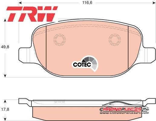 Achat de TRW GDB1649 Kit de plaquettes de frein, frein à disque pas chères