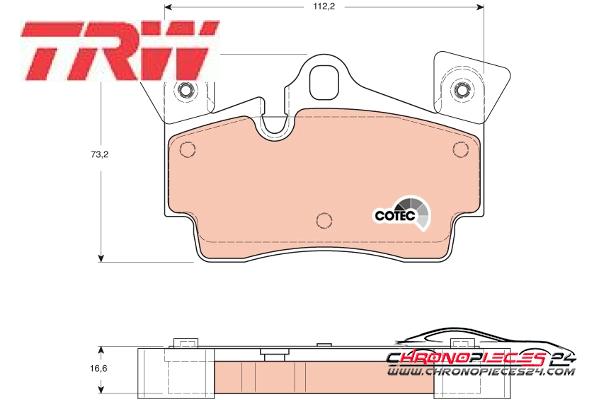 Achat de TRW GDB1652 Kit de plaquettes de frein, frein à disque pas chères