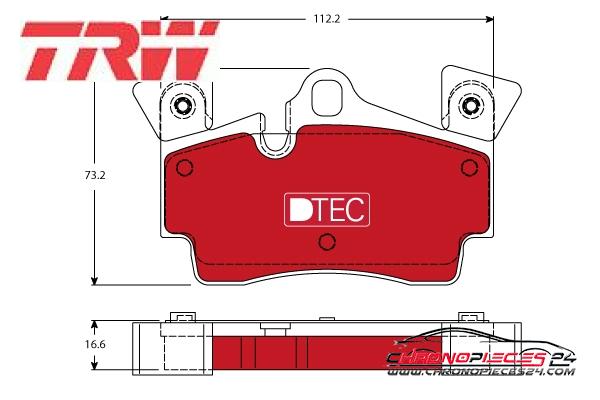 Achat de TRW GDB1652DTE Kit de plaquettes de frein, frein à disque pas chères