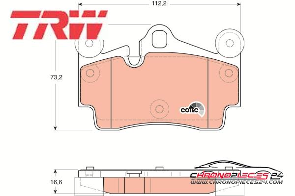 Achat de TRW GDB1653 Kit de plaquettes de frein, frein à disque pas chères