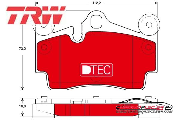 Achat de TRW GDB1653DTE Kit de plaquettes de frein, frein à disque pas chères