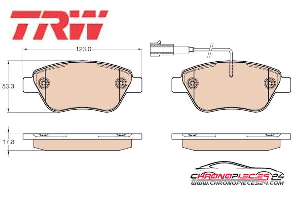 Achat de TRW GDB1654 Kit de plaquettes de frein, frein à disque pas chères