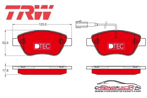 Achat de TRW GDB1654DTE Kit de plaquettes de frein, frein à disque pas chères