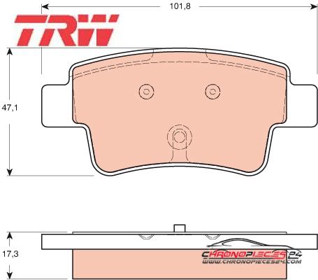 Achat de TRW GDB1656 Kit de plaquettes de frein, frein à disque pas chères