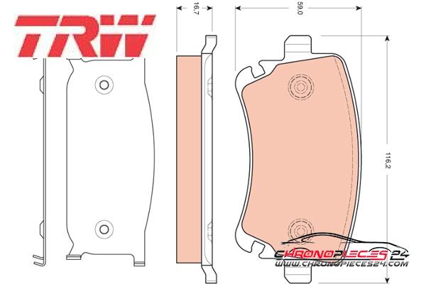 Achat de TRW GDB1661 Kit de plaquettes de frein, frein à disque pas chères