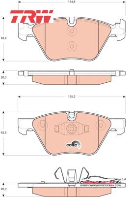 Achat de TRW GDB1662 Kit de plaquettes de frein, frein à disque pas chères