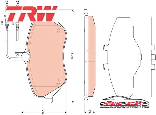 Achat de TRW GDB1663 Kit de plaquettes de frein, frein à disque pas chères