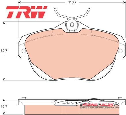 Achat de TRW GDB1664 Kit de plaquettes de frein, frein à disque pas chères