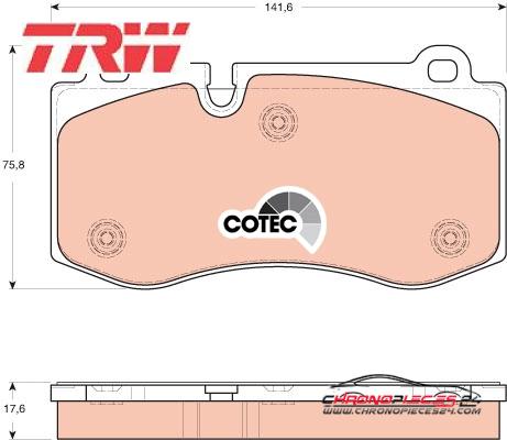 Achat de TRW GDB1667 Kit de plaquettes de frein, frein à disque pas chères