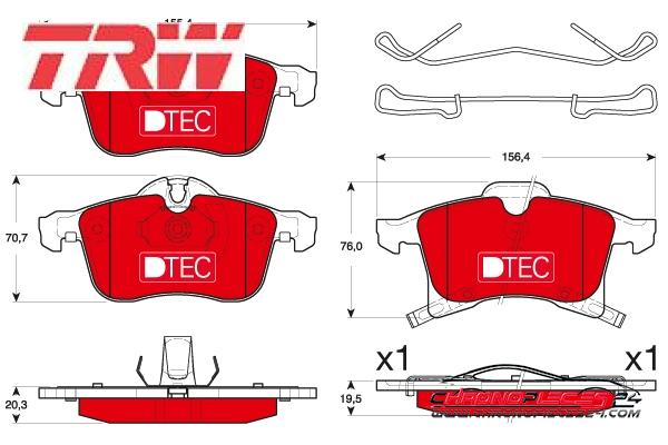 Achat de TRW GDB1668DTE Kit de plaquettes de frein, frein à disque pas chères