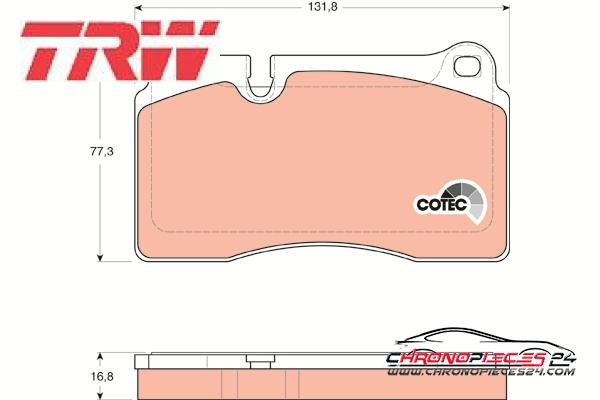 Achat de TRW GDB1670 Kit de plaquettes de frein, frein à disque pas chères