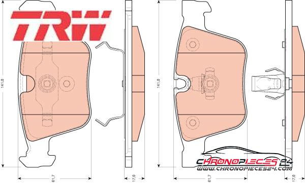 Achat de TRW GDB1675 Kit de plaquettes de frein, frein à disque pas chères