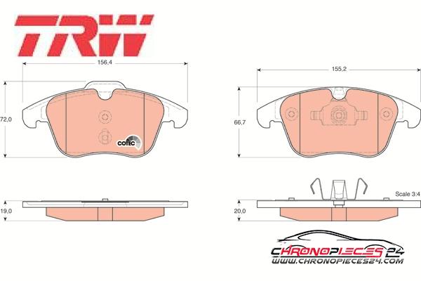 Achat de TRW GDB1683 Kit de plaquettes de frein, frein à disque pas chères