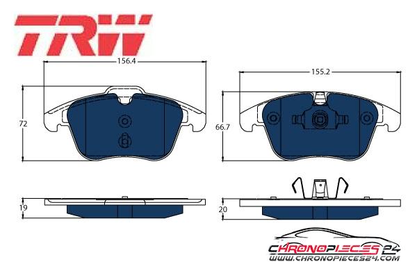 Achat de TRW GDB1683BTE Kit de plaquettes de frein, frein à disque pas chères