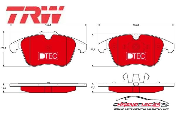 Achat de TRW GDB1683DTE Kit de plaquettes de frein, frein à disque pas chères