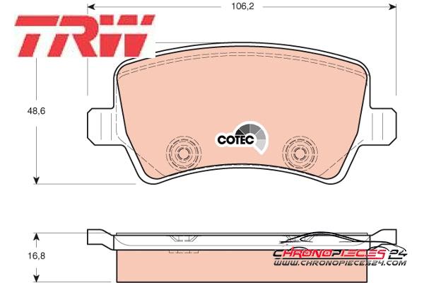 Achat de TRW GDB1685 Kit de plaquettes de frein, frein à disque pas chères