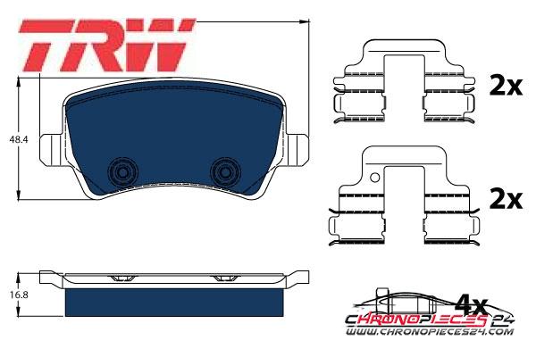 Achat de TRW GDB1685BTE Kit de plaquettes de frein, frein à disque pas chères