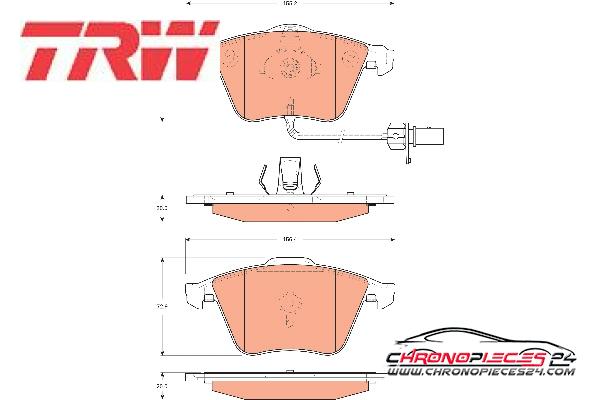 Achat de TRW GDB1689 Kit de plaquettes de frein, frein à disque pas chères