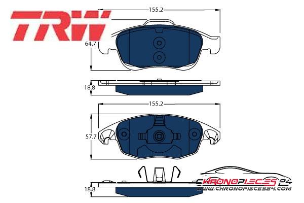 Achat de TRW GDB1690BTE Kit de plaquettes de frein, frein à disque pas chères