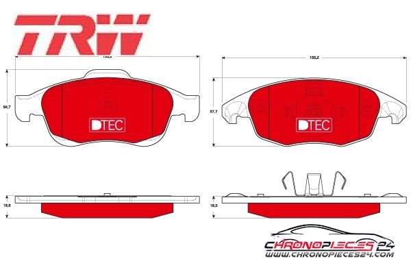 Achat de TRW GDB1690DTE Kit de plaquettes de frein, frein à disque pas chères