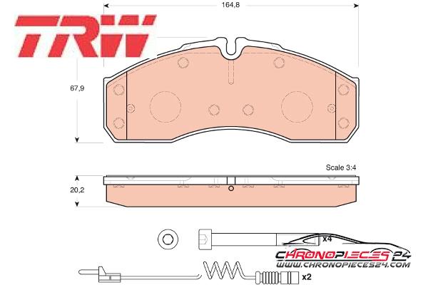 Achat de TRW GDB1694 Kit de plaquettes de frein, frein à disque pas chères