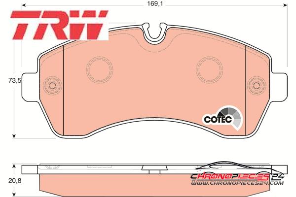 Achat de TRW GDB1696 Kit de plaquettes de frein, frein à disque pas chères