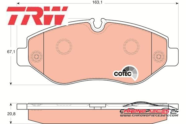 Achat de TRW GDB1698 Kit de plaquettes de frein, frein à disque pas chères