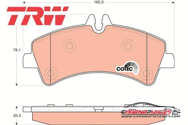 Achat de TRW GDB1699 Kit de plaquettes de frein, frein à disque pas chères