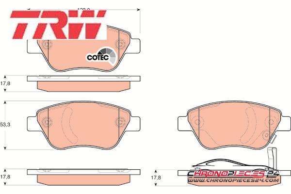 Achat de TRW GDB1700 Kit de plaquettes de frein, frein à disque pas chères