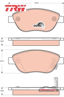 Achat de TRW GDB1701 Kit de plaquettes de frein, frein à disque pas chères