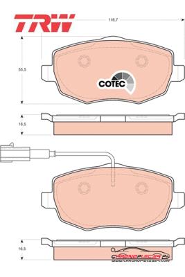 Achat de TRW GDB1706 Kit de plaquettes de frein, frein à disque pas chères