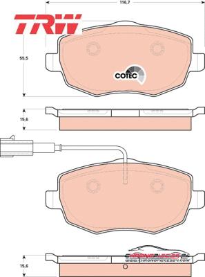 Achat de TRW GDB1707 Kit de plaquettes de frein, frein à disque pas chères