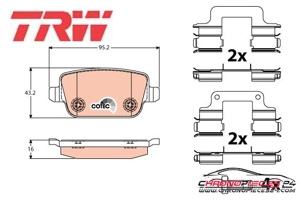 Achat de TRW GDB1708 Kit de plaquettes de frein, frein à disque pas chères