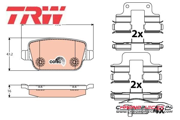 Achat de TRW GDB1709 Kit de plaquettes de frein, frein à disque pas chères