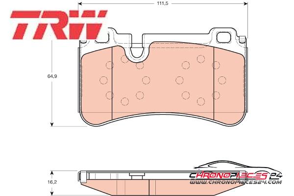 Achat de TRW GDB1711 Kit de plaquettes de frein, frein à disque pas chères