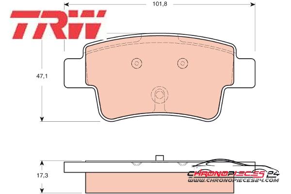 Achat de TRW GDB1714 Kit de plaquettes de frein, frein à disque pas chères