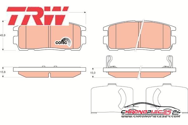 Achat de TRW GDB1716 Kit de plaquettes de frein, frein à disque pas chères