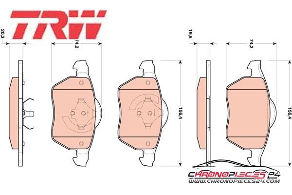 Achat de TRW GDB1717 Kit de plaquettes de frein, frein à disque pas chères