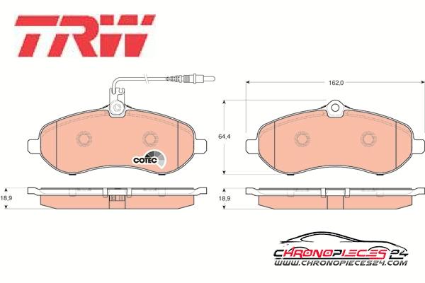 Achat de TRW GDB1718 Kit de plaquettes de frein, frein à disque pas chères