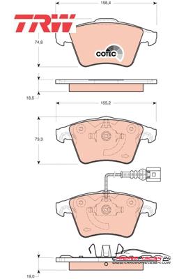 Achat de TRW GDB1721 Kit de plaquettes de frein, frein à disque pas chères