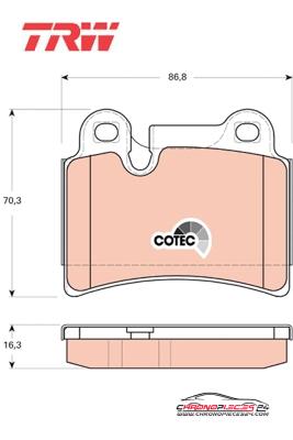 Achat de TRW GDB1722 Kit de plaquettes de frein, frein à disque pas chères