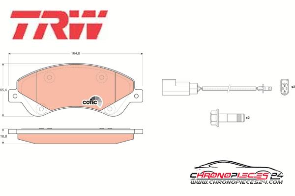 Achat de TRW GDB1723 Kit de plaquettes de frein, frein à disque pas chères