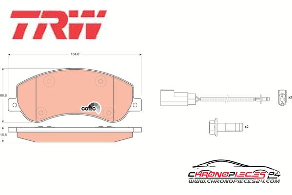 Achat de TRW GDB1724 Kit de plaquettes de frein, frein à disque pas chères