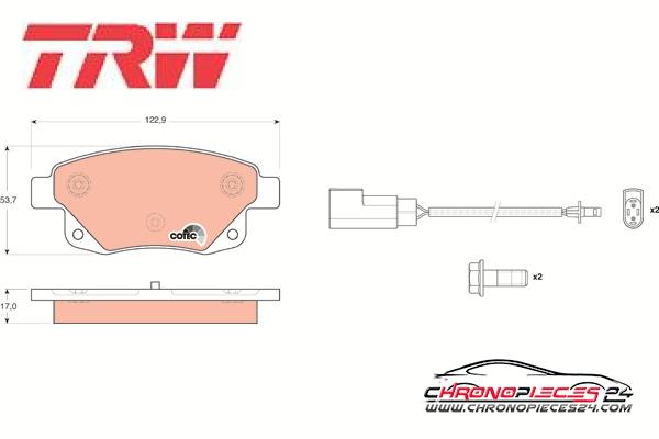 Achat de TRW GDB1725 Kit de plaquettes de frein, frein à disque pas chères