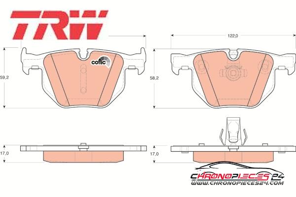 Achat de TRW GDB1727 Kit de plaquettes de frein, frein à disque pas chères