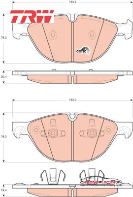 Achat de TRW GDB1728 Kit de plaquettes de frein, frein à disque pas chères